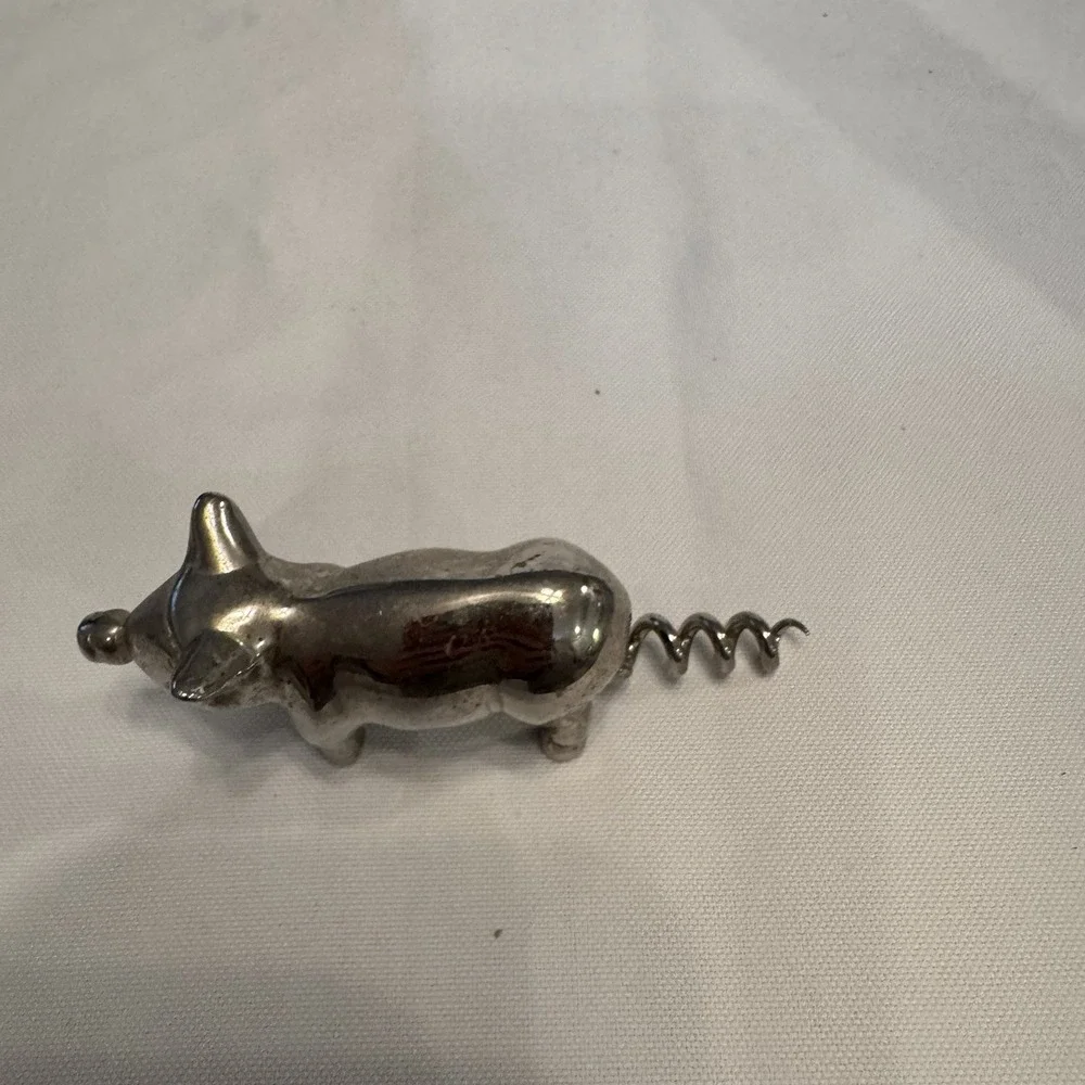 Vintage Pig Piglet Tail Cork Screw Wine Opener‎